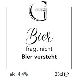 Slogan beer “Beer doesn’t ask, beer understands” 0.33 L
