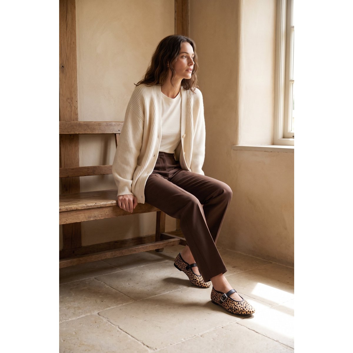 LIZA CHEETAH – Hair-On-Leder-Mary-Jane-Ballerinas