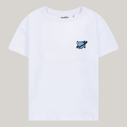 T-shirt in cotone con ricamo a cuore