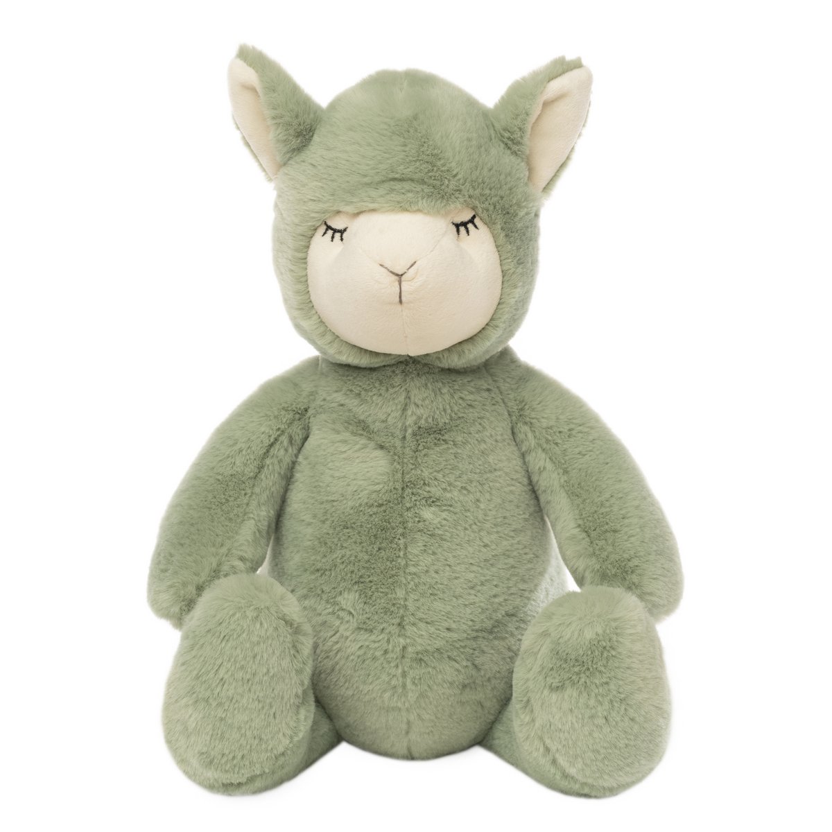 Plush XL Teddy Bear – Llama (dusty lime)