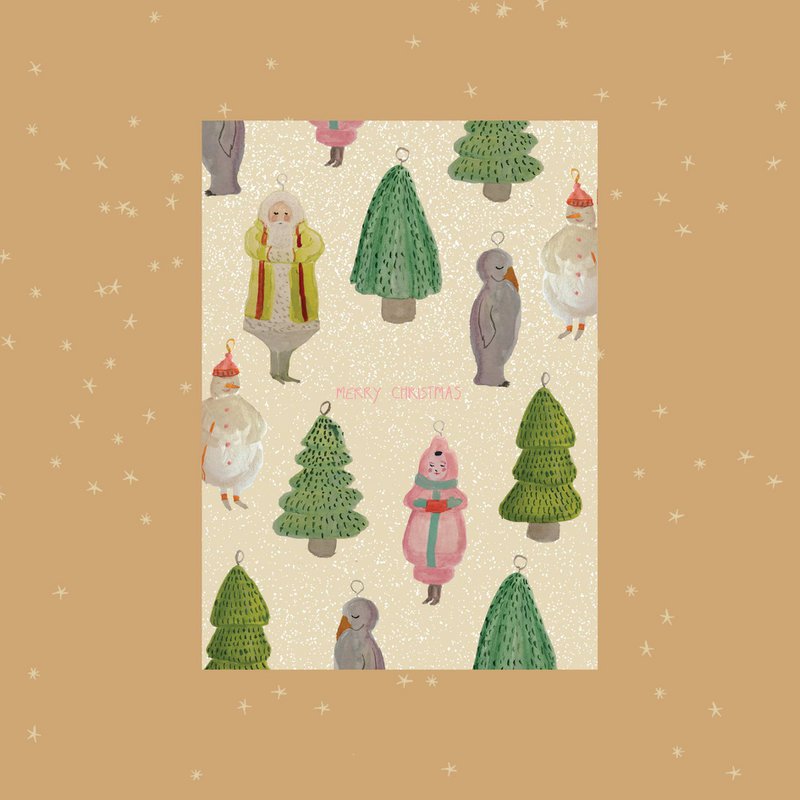 Vintage Ornaments Postcard (eco friendly)