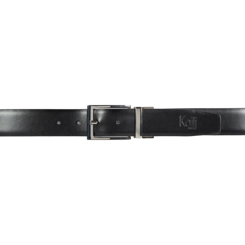 K4002AFB | Doubleface Men's Belt in Genuine Leather, Smooth and Suede. Color Black / Gray. Dimensions: 125 x 3.5 x 0.5 cm (waistline 110 cm). Packaging: rigid bottom/lid Gift Box
