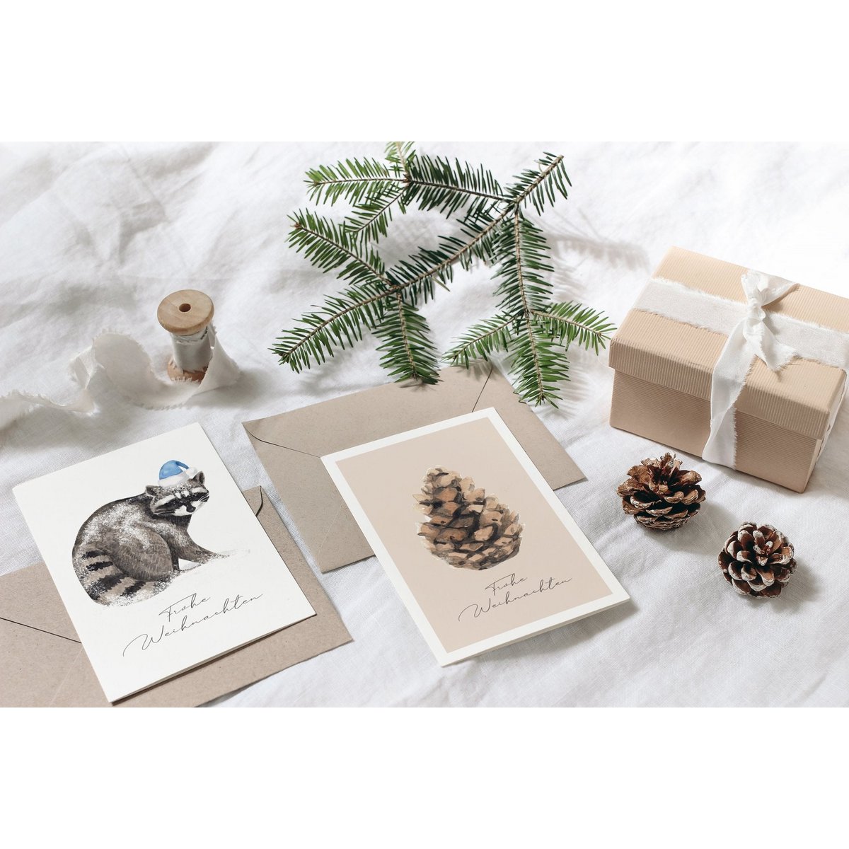CARTE POSTALE POMMES DE NOËL