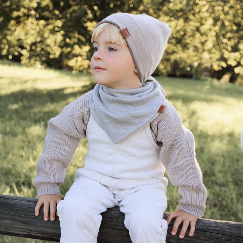 Merino vendbar hat - taupe-beige