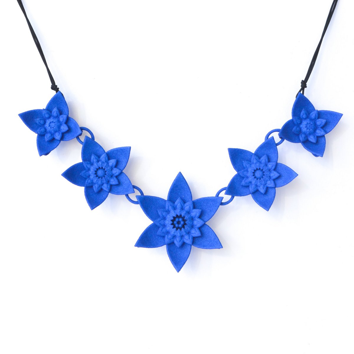 5 Bloemen Ketting - Dahlia Blauw