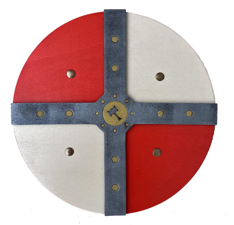 SHIELD HISTORIK VIKING L RED-WHITE THOR - ST755