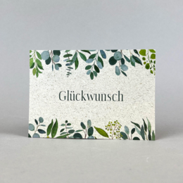 Papier d'herbe pour carte postale "Félicitations" (1 paquet / 10 pcs.)