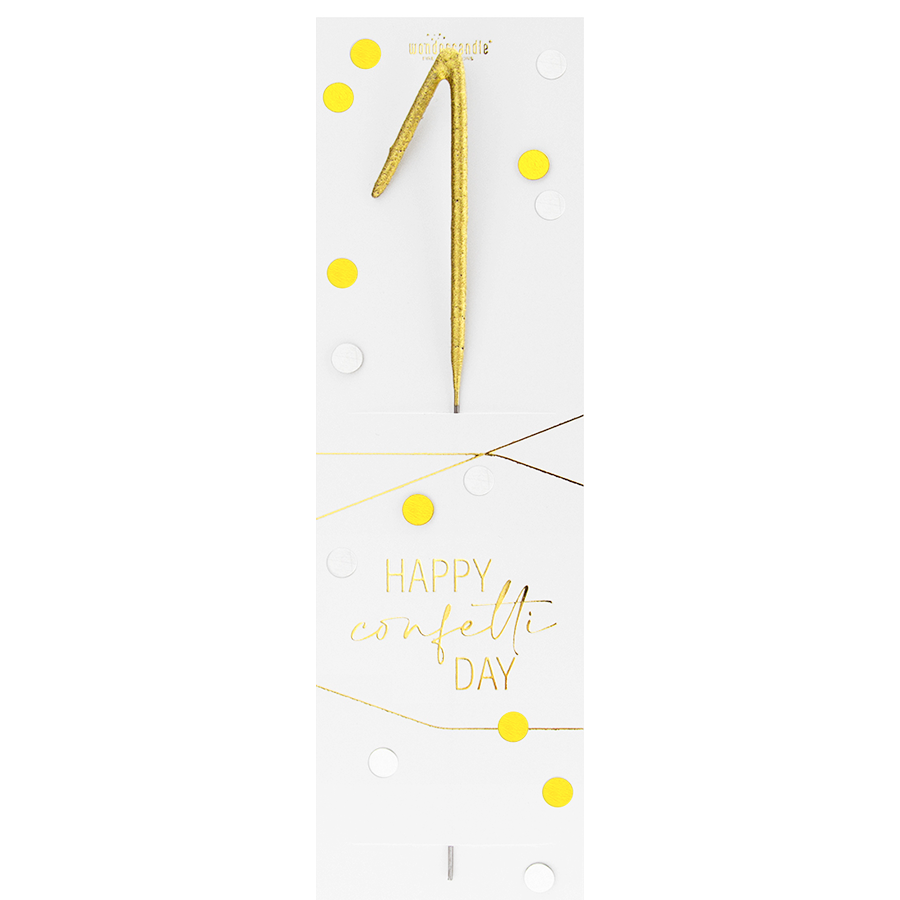 1 gold Confetti Wondercandle® classic