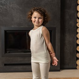 Kids Merino 160 Ensemble Débardeur & Bas Naturel