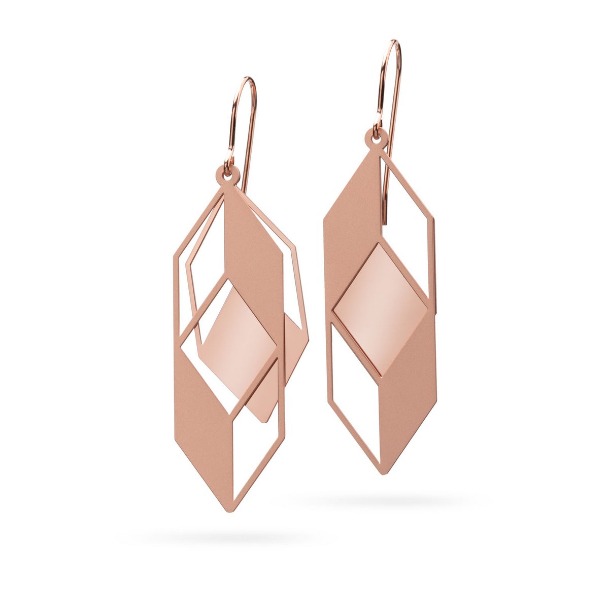 Earrings "Optical Illusion" | rose gold plated