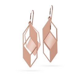 Oorbellen "Optische illusie" | roségoud verguld