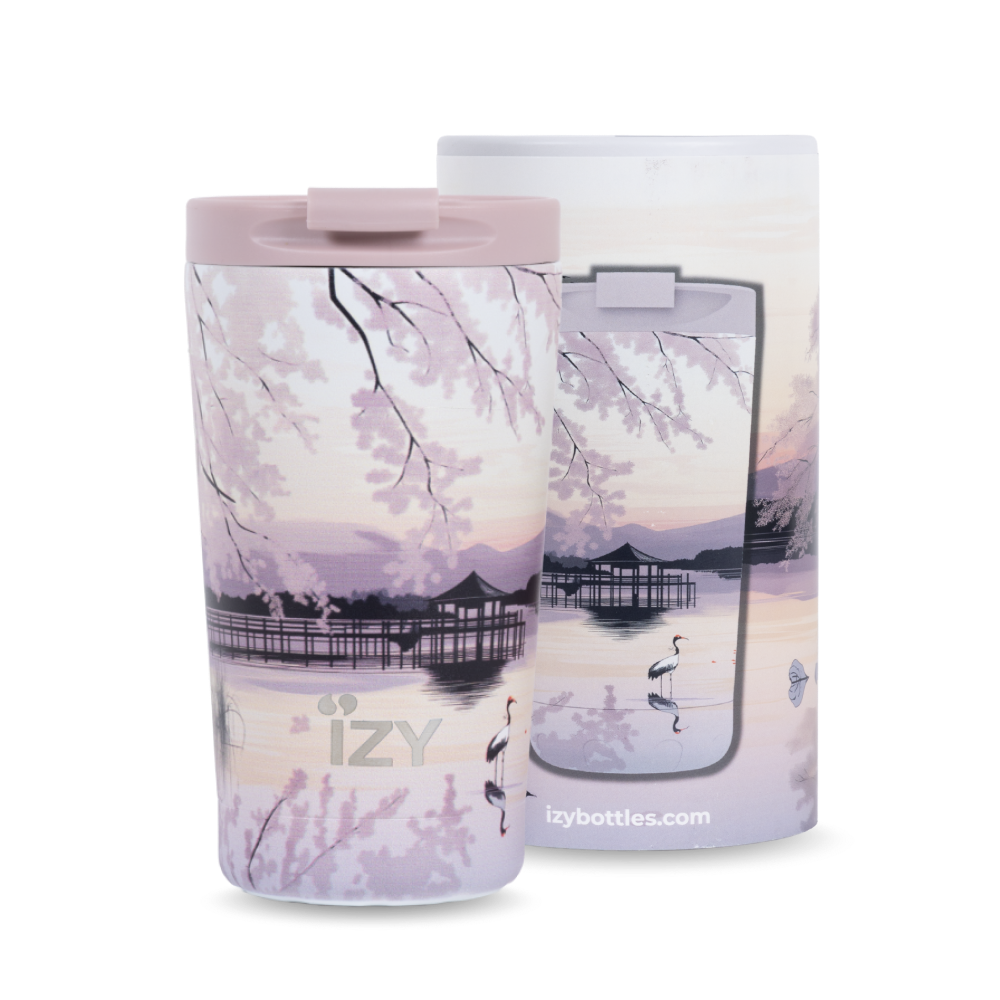 IZY Thermos Mugs - Sunset Lake - 350ML To-Go Insulated Coffee mug