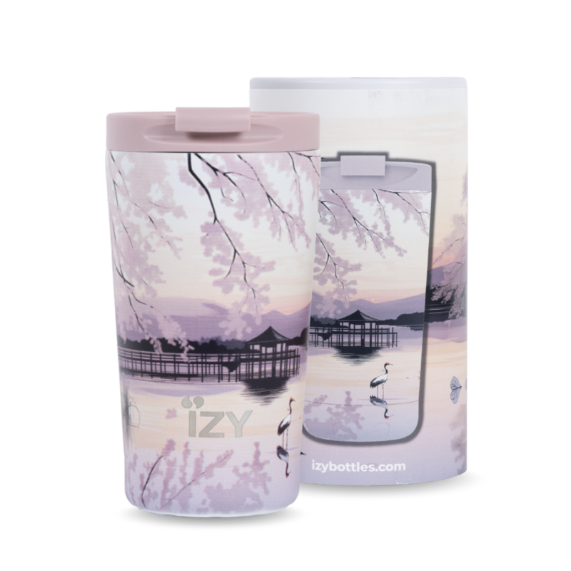 IZY Thermos Mugs - Sunset Lake - 350ML To-Go Insulated Coffee mug