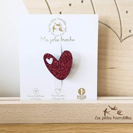 Glitter brooch - Heart