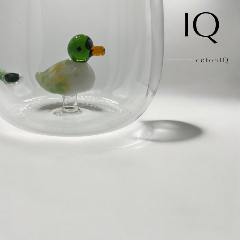 Taza de vidrio con figura 3D-Duck-380 ml