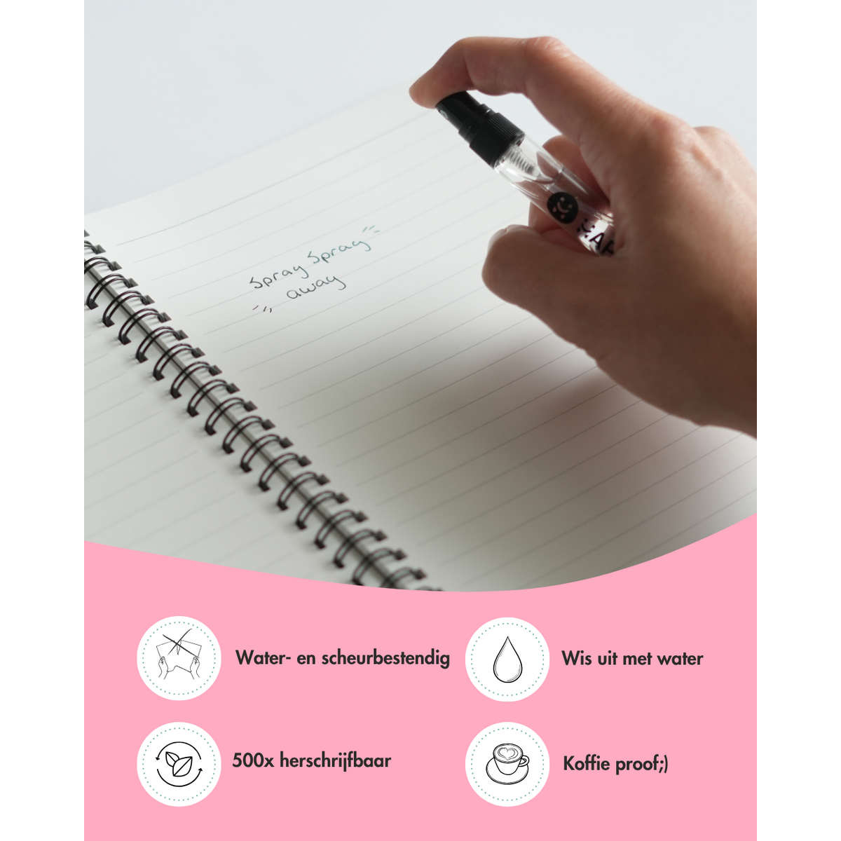 Happinote | Uitwisbaar notitieboek A5 | Amsterdam