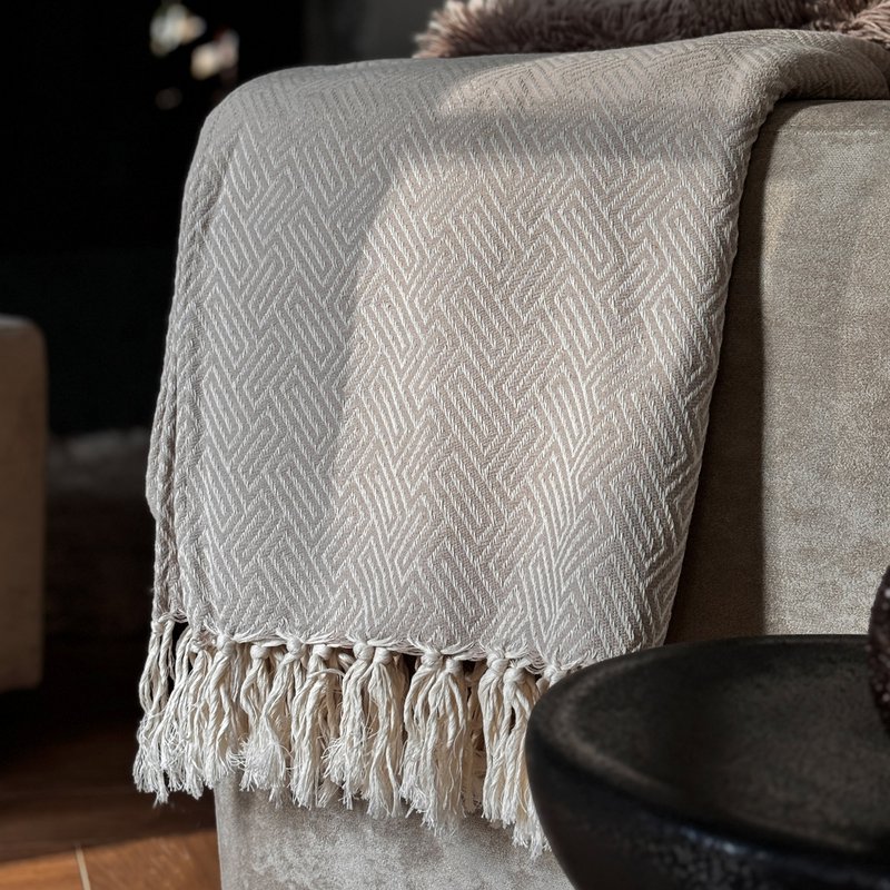 Plaid Throw Athene - Taupe - 150x250cm