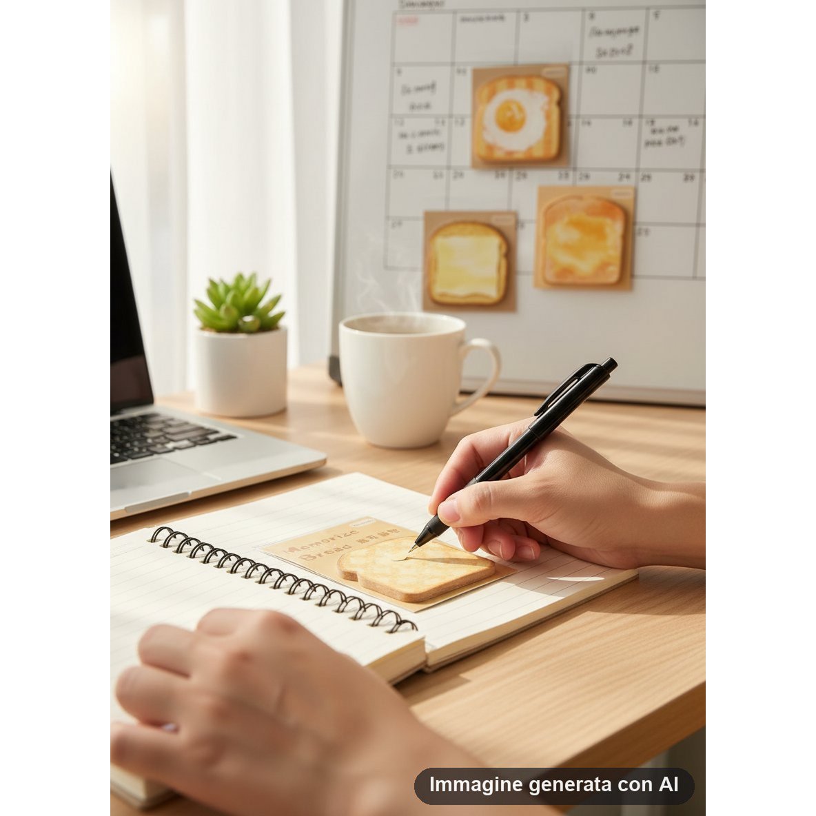 Toast Sticky Notes Set - Bread Themed Memo Pads