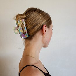 Pinza para el pelo de acetato de 10 cm | Pinza de pelo sostenible | acetato de algodon