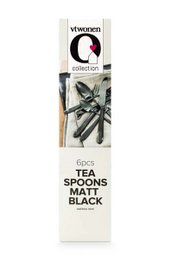 Set/6 Tea Spoons Matt Black