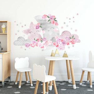 Muursticker | Maan roze