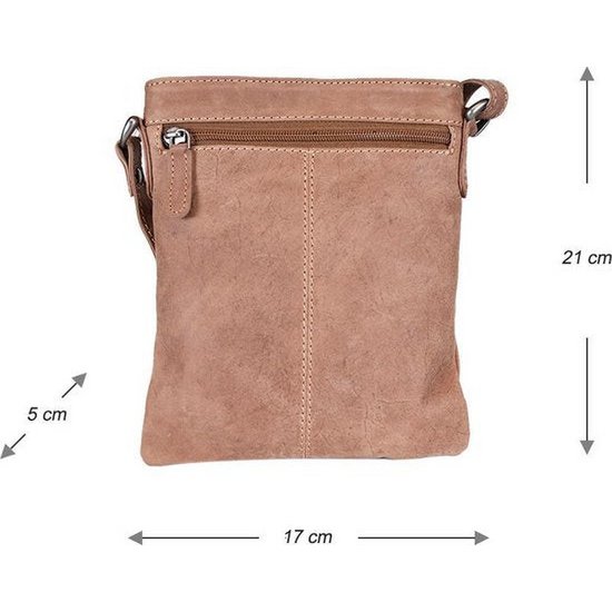 Bolso de hombro de cuero Taupe - Bolsa de cuerpo cruzado hecho de cuero con tope