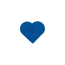 K0038OB | Made in Italy Heart Bookmark in genuine full-grain leather, dollar grain - Light blue color - Dimensions: 6 x 5.5 x 0.5 cm - Packaging: rigid bottom/lid Gift Box