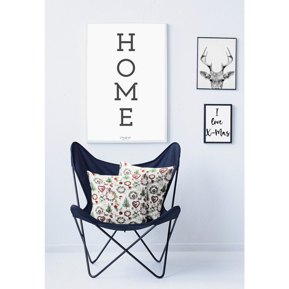 9528 cushion cover white / green / red - 40X40