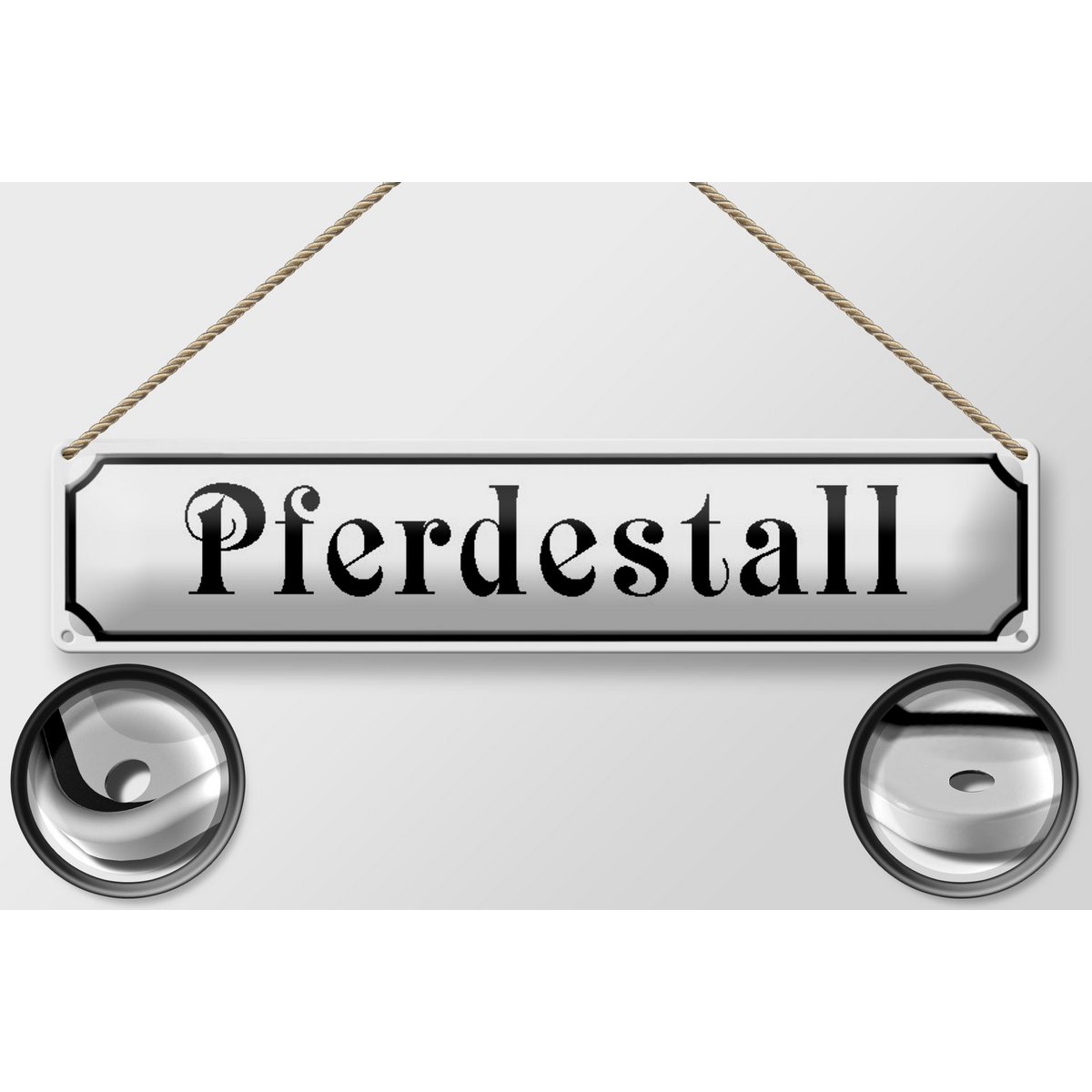 Blikken bord straatnaambord 46x10cm paardenstal rijpaarden decoratie