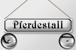 Blechschild Straßenschild 46x10cm Pferdestall Reiten Pferde Dekoration