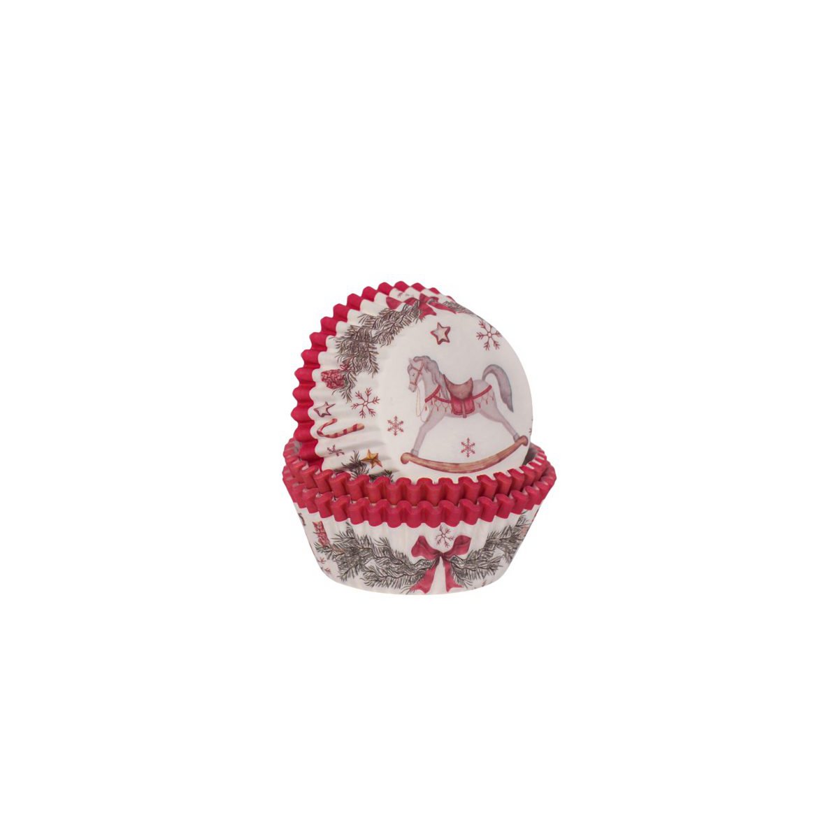 Papiers cupcake Joyeuses Fêtes 60 pcs Isabelle Rose