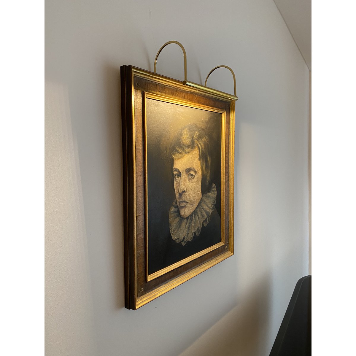 Clarus picture light LED made of brass / type 22 - 220mm discharge / 2700 Kelvin / handmade in Germany
