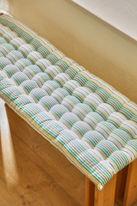 Haiti Turquoise Striped Bench Cushion
