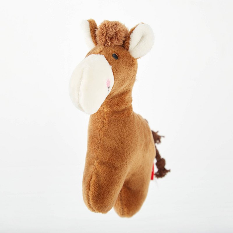 Rattle horse brown, Red Stars