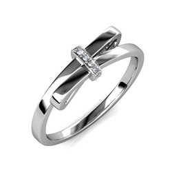 Bague Luminous Bow - Argenté et Cristal