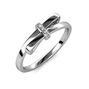 Bague Lichtgevende Boog - Argenté et Cristal