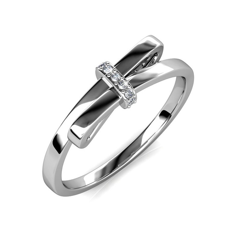 Bague Arco Luminoso - Argenté et Cristal