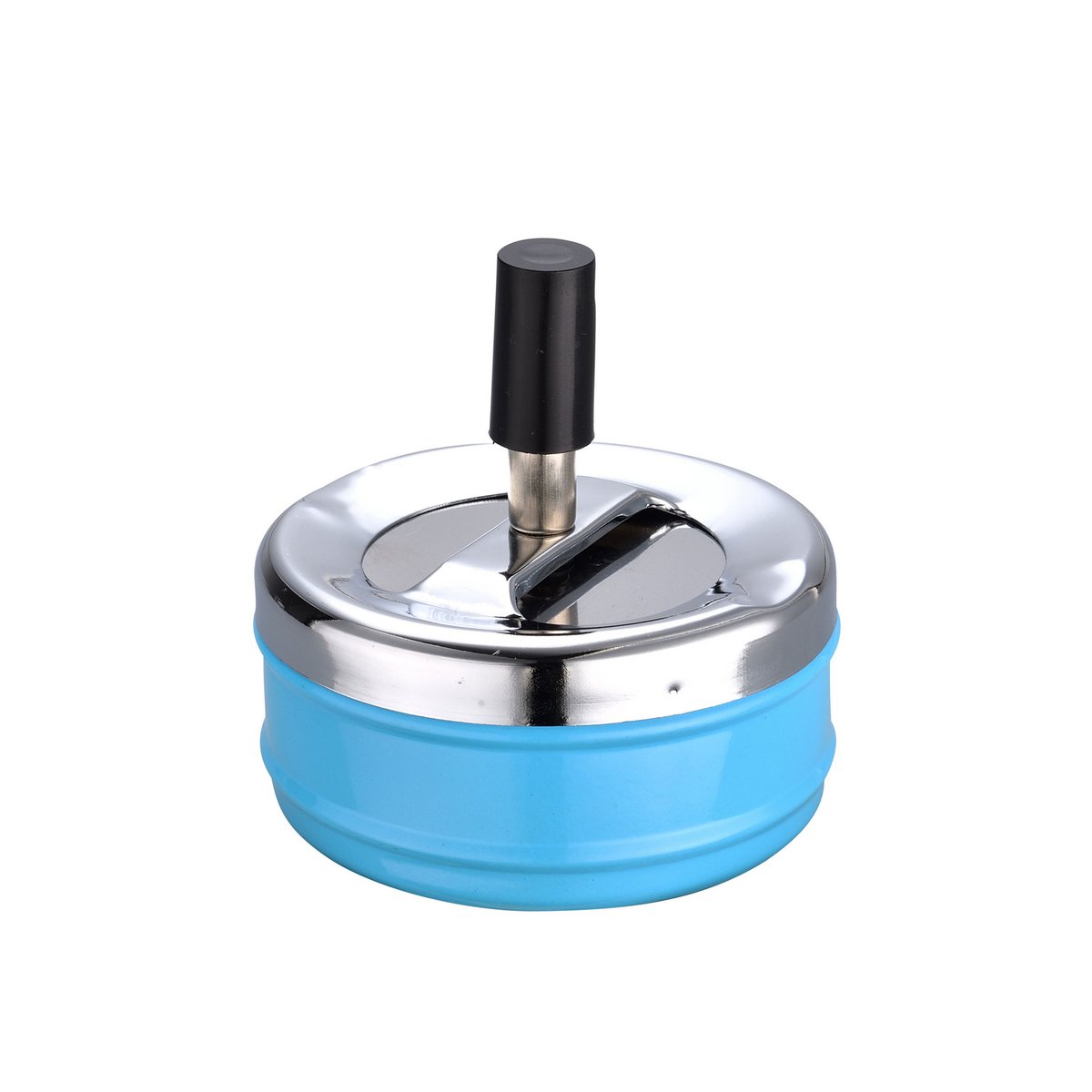 Cendrier poussoir avec couvercle pivotant