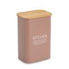 Vorratsdose m. Bambusdeckel "Kitchen", 3500 ml, Metall, mocca