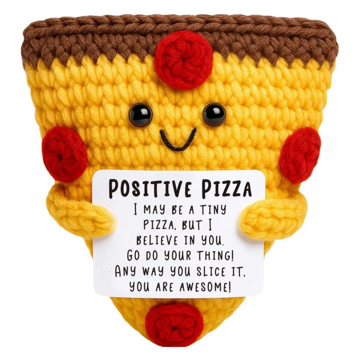 T-C7.2 T2405-449 Gestrickte positive Freunde – Pizza 7,5 cm