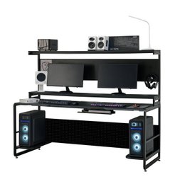 Skrivebord med hylder og topramme