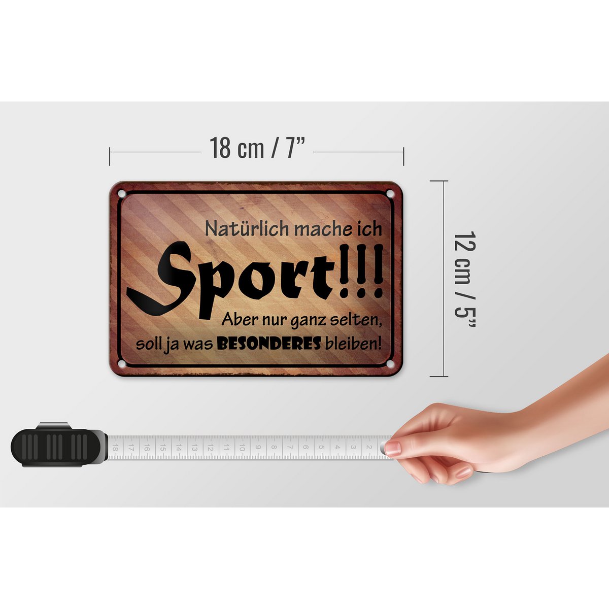 Tin sign saying 18x12cm of course I do sports but decoration