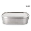Lunch box made of stainless steel with seal and divider
