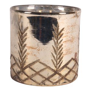 Teelichthalter 12 cm - Silber - Glas