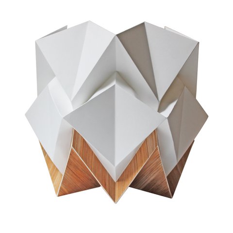 Origami Table Lamp in EcoWood and Paper - size S