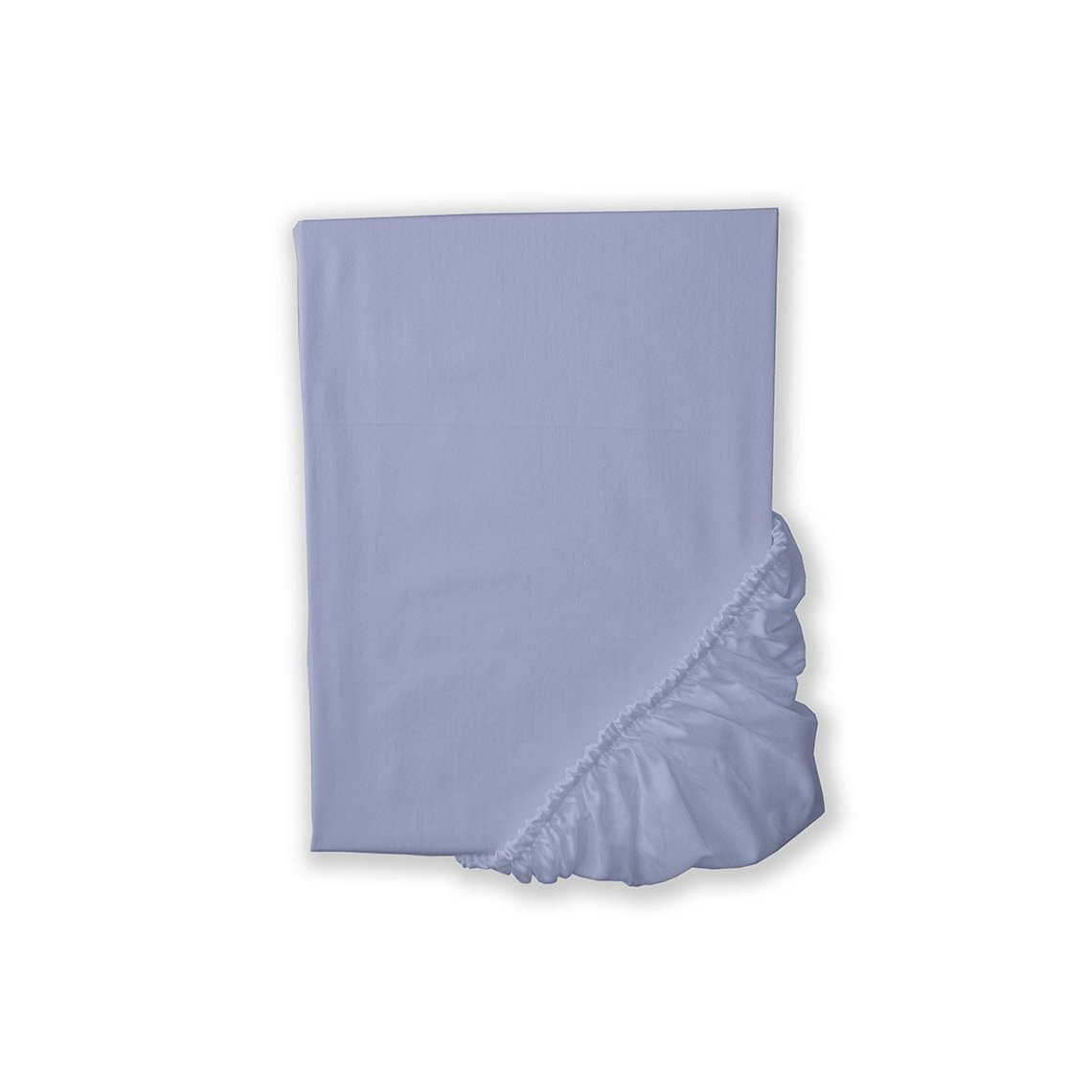 Satijnen laken met elastiek Effen Frans Blauw