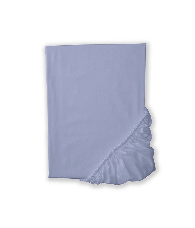 Prześcieradło satynowe z gumką w kolorze Solid French Blue