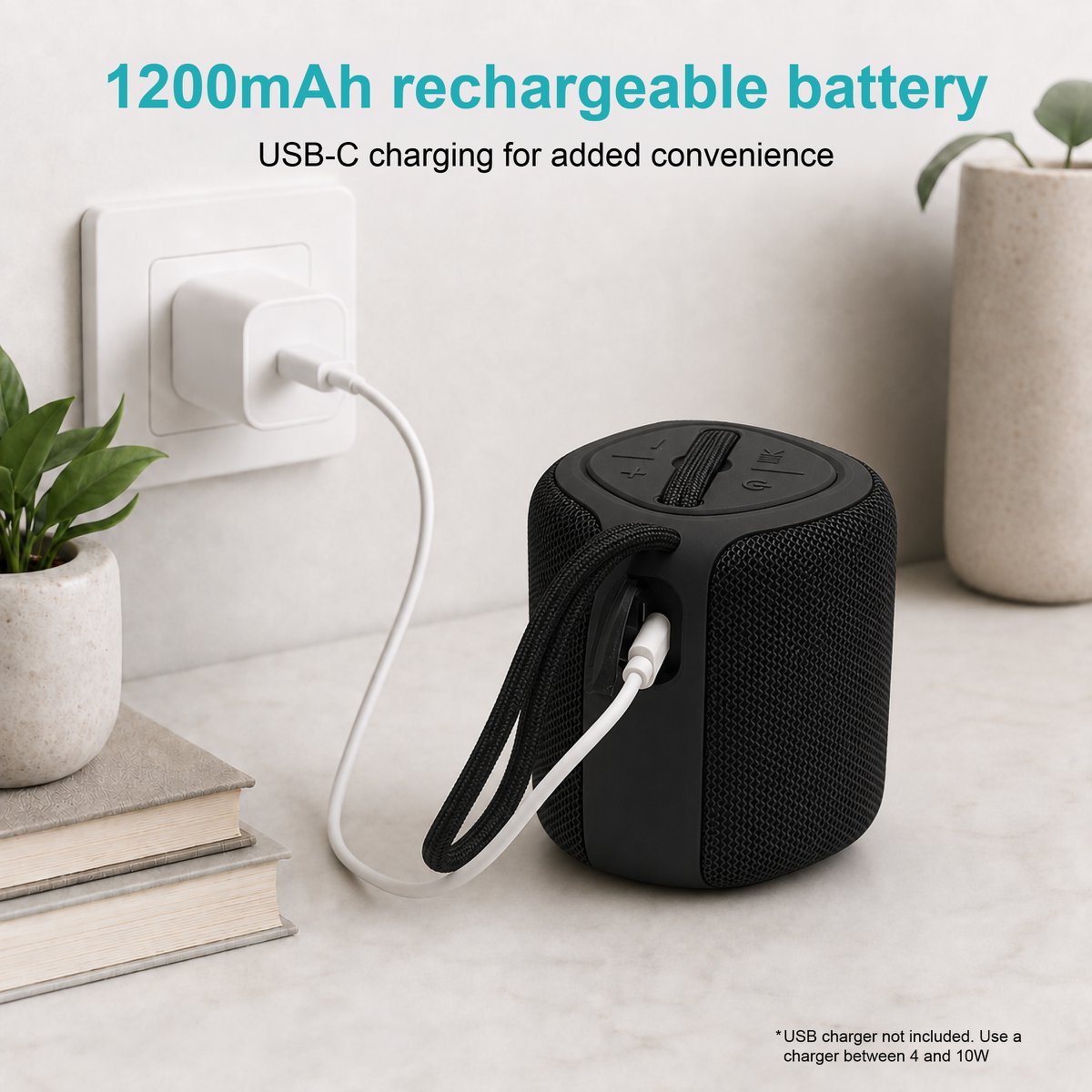 Altavoz Bluetooth portátil XB-009: negro, libertad inalámbrica y diseño práctico para el día a día