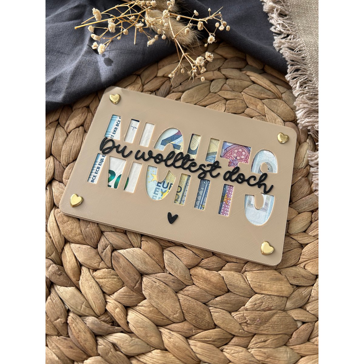 Money gift card - creative packaging for money gifts - financial injection, thank you & gift idea Thank you, you didn't want anything 2