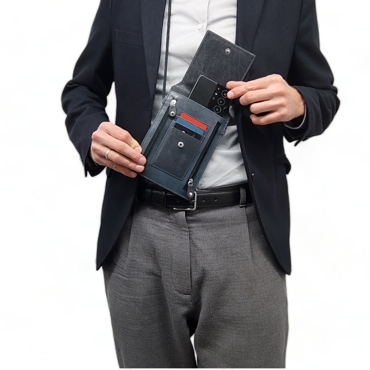 Safekeepers Phone Bag - Belt Bag - Neck Bag - Men's Neck Bag - Women's Neck Bag Tailor Bag Belt Bag Men - Blue